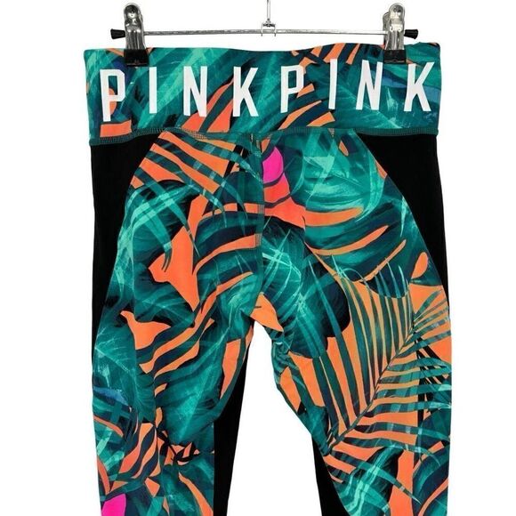 Victoria's Secret PINK Ultimate Tropical Palm Multicolor Legging Pant Small - Picture 7 of 7